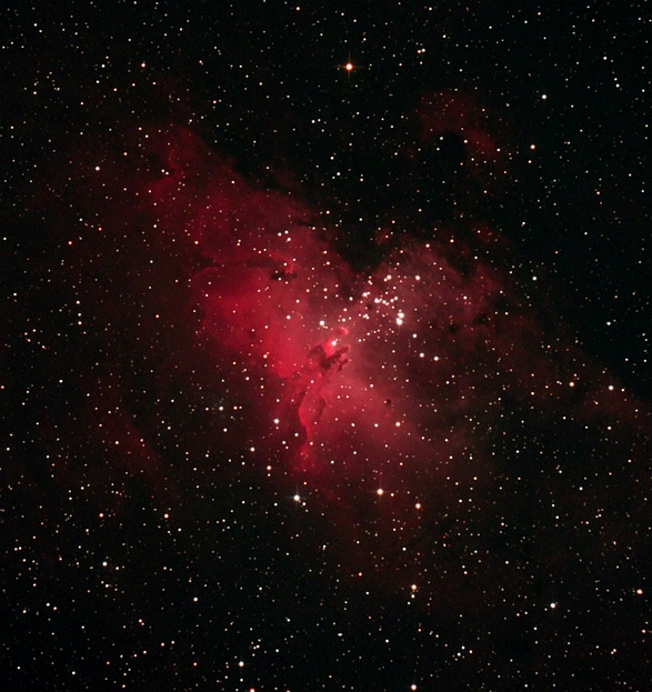 M16 wide field; mag 6; size 9x4'; Canon 60Da; exp: 4-min (4x60s) @ISO3200; guided; Orion 10 @f/3.9; 9-12-12; Cherry Springs