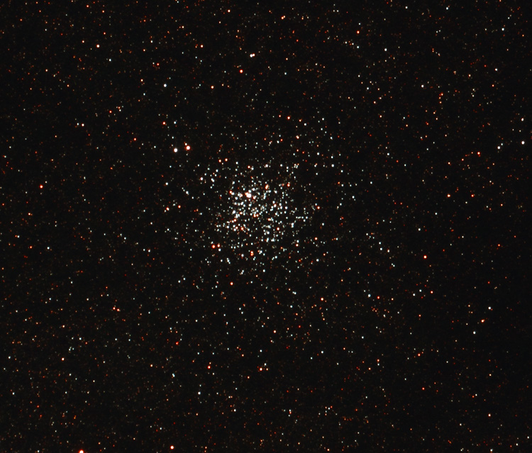 M11 - Wild Duck Cluster; mag 6.1; size 32'; Canon 60Da; exp: 6-min (12x30s) @ISO3200; guided; Orion 10 @f/3.9; 9-12-12; Cherry Springs