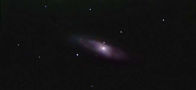 M65; mag 10.1; size 8.1 x 12.1'; exp 12-min(45 sec subs); 60Da @ISO3200; C9.25 @f/7.7; guided - 50mm; 3-9-13; Hainsport