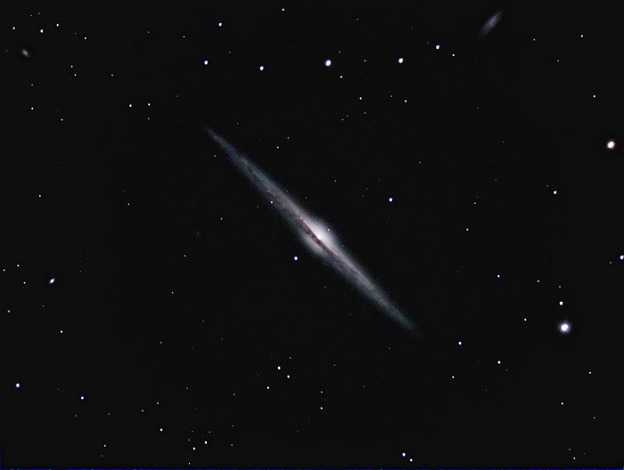 NGC4565; mag 10.1; size 14.5x2.3'; exp 23-min(60s subs); 60Da @ISO3200; C9.25 @f/5.1; guided - 80mm; 4-27-14; Atsion