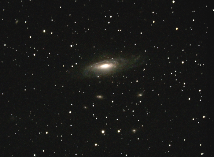 NGC7331 mag 9.5; size 10.2x4.2'; 60Da no filter; ISO 6400; exp 10min (30x20s subs); CGEM unguided; C9.25 @f/5.3; Belleplain 10-20-17