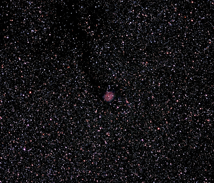 IC5146 Cocoon neb; Mag 10; size 20 min; 43 min (51x50sec); Canon 200mm f/2.8 lens; ISO 1600; IDAS; 8-14-09; Coyle