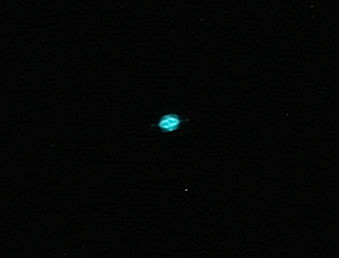 NGC7009 (Saturn Neb); Mag 8.3; Size 29sec; LX200 10 @f/10; 7min (28x15sec); ISO 1600; 10-2-05; Rte 206