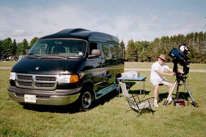 Me my Telescope and Van at Cherry Springs
