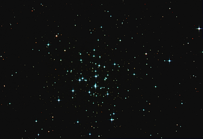 M36 Canon60Da; exp 6-min (12x30sec subs); ISO800/1600; LX200 10 @f/7.7 guided; 1-4-13; Hainesport